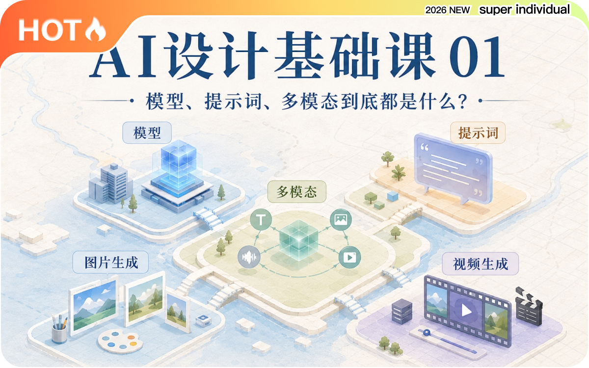 【AI设计小白基础课01】：模型、提示词、多模态，到底都是什么？