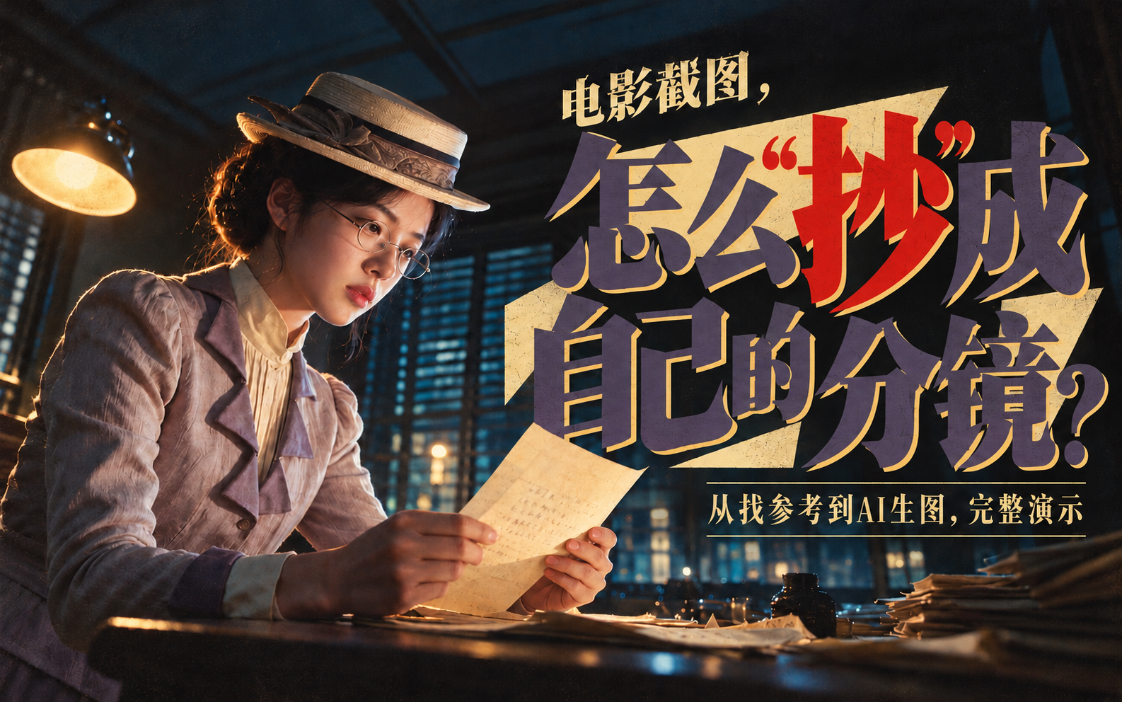【AI影视】没有镜头思路？借电影构图，用自己的角色生成电影感画面